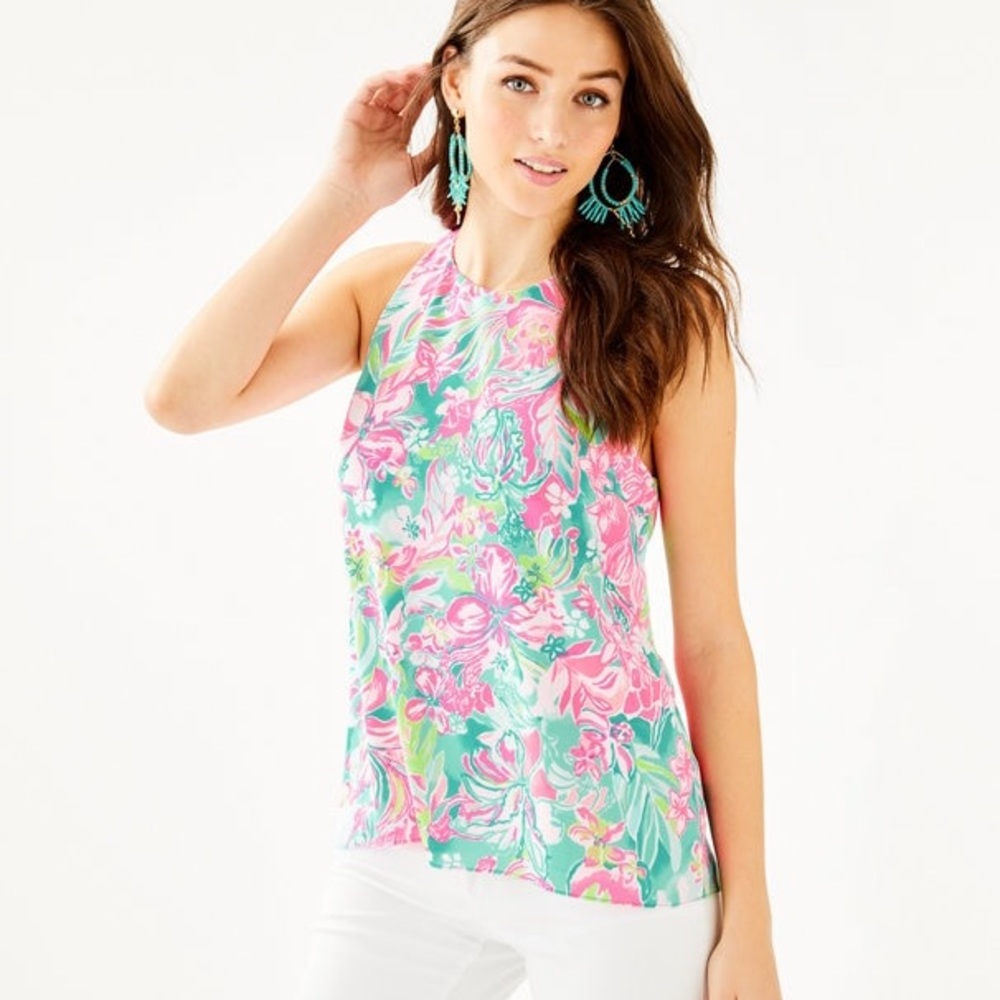 NWT Lilly Pulitzer Lyle Top Multi Not On The Scene